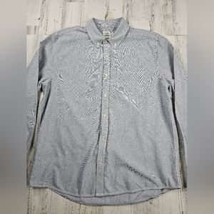 Flint and Tinder Gray Chambray Button Down Shirt Men's Size L Made In USA